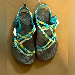 Chaco Z Cloud X Kids Port Sandal Candy Gray Turquoise Hiking Outdoor Girls 2